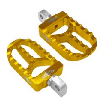 *4 DAYS EXTRA TRANSIT TIME* HeinzBikes, MX Soziusfußrasten V2. Gold